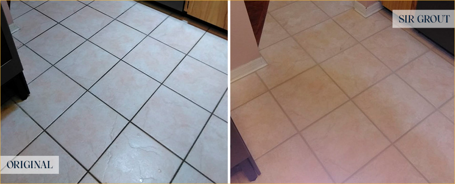 Tile Floors Before and After Our Westfield Grout Sealing Services