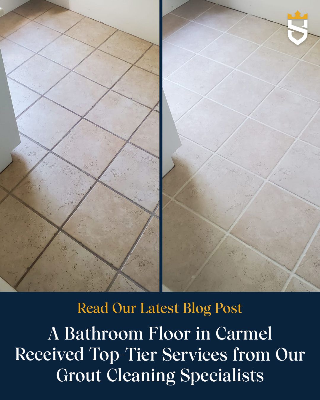 A Bathroom Floor in Carmel Received Top-Tier Services from Our Grout Cleaning Specialists