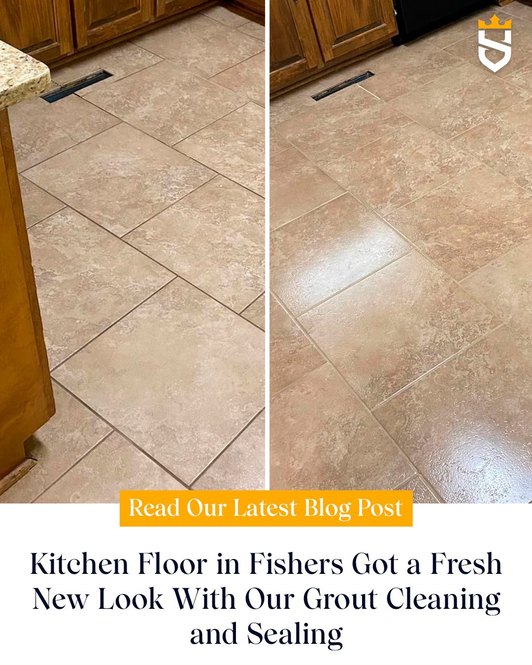 Kitchen Floor in Fishers Got a Fresh New Look With Our Grout Cleaning and Sealing
